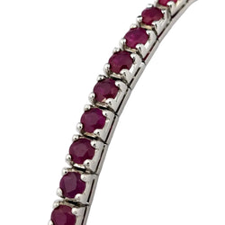 Bracelet Ligne en or blanc et rubis