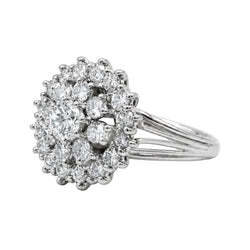 Bague Marguerite en or blanc et diamants