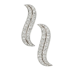 Boucles d'oreilles en platine et diamants