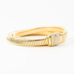 Bracelet Tubogas en or jaune et diamants