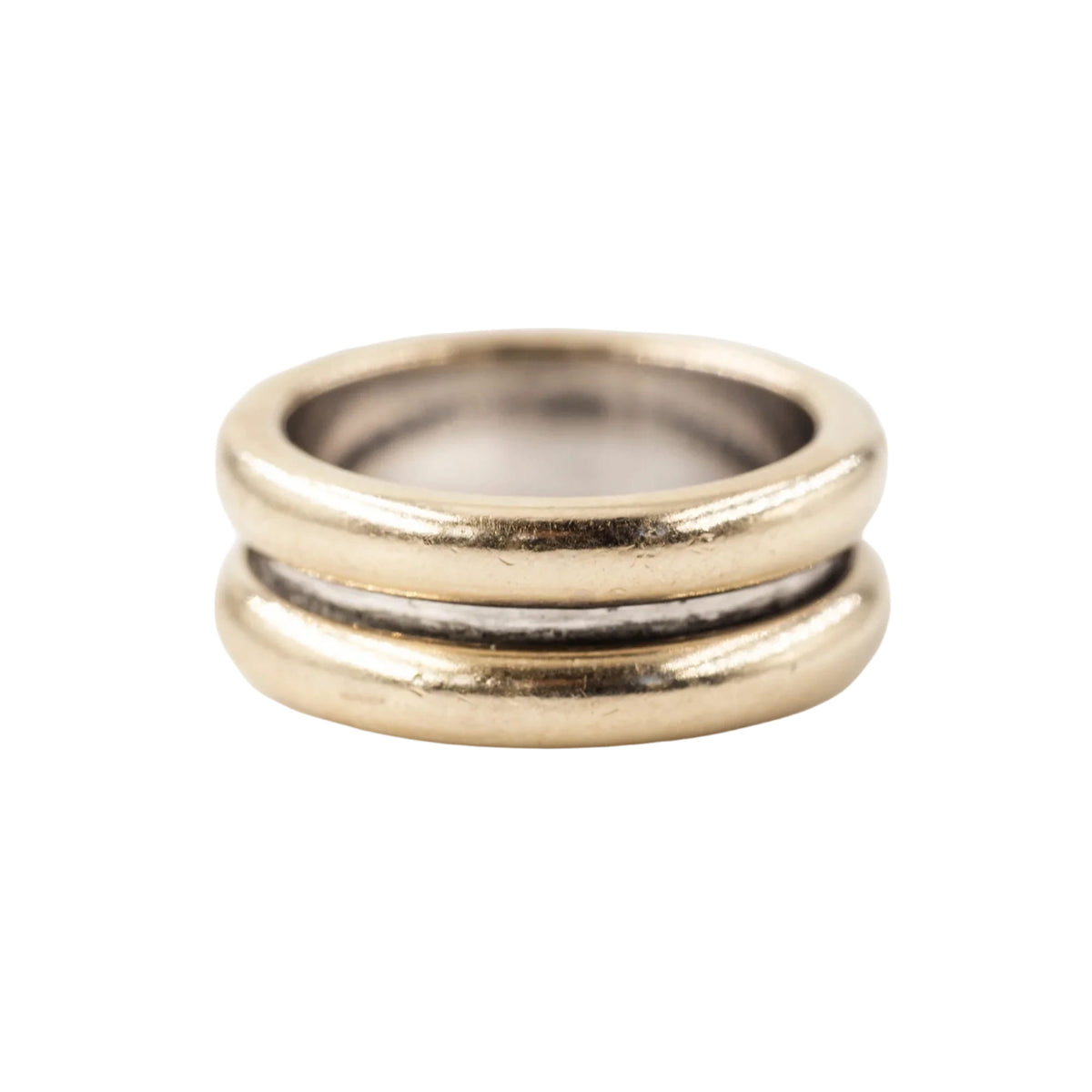 Bague Bandeau POIRAY "Symboles" en or blanc, en or jaune et en or rose