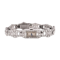 Montre en or blanc, platine et diamants
