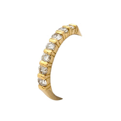 Bague Alliance en or jaune et diamants
