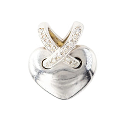 Pendentif CHAUMET "Coeur Liens" en or blanc et diamants