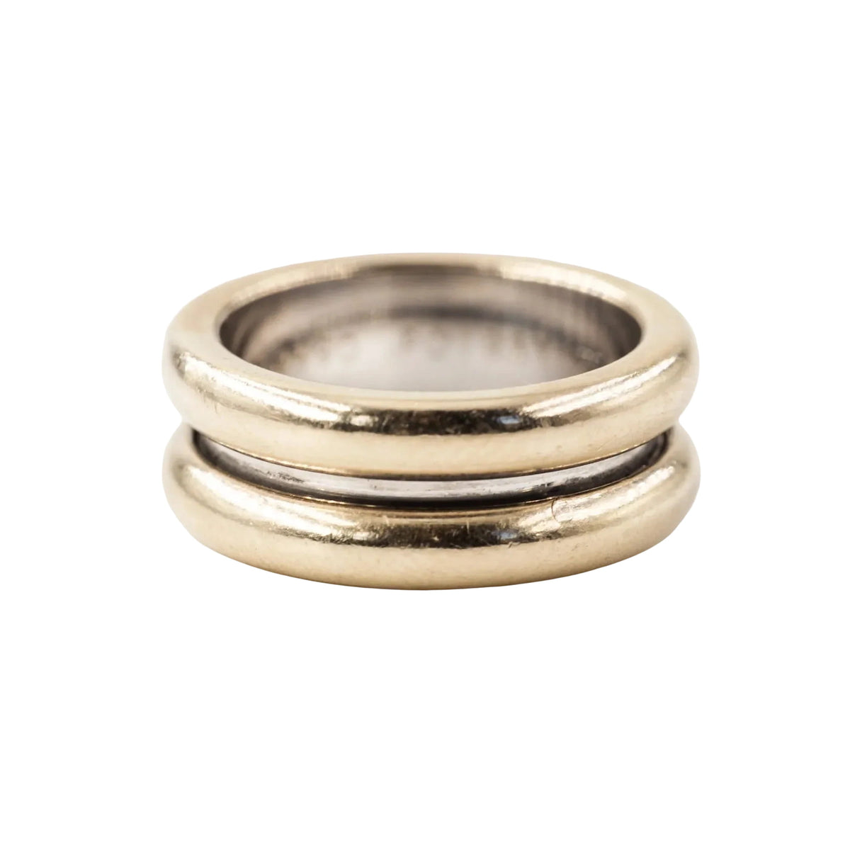 Bague Bandeau POIRAY "Symboles" en or blanc, en or jaune et en or rose