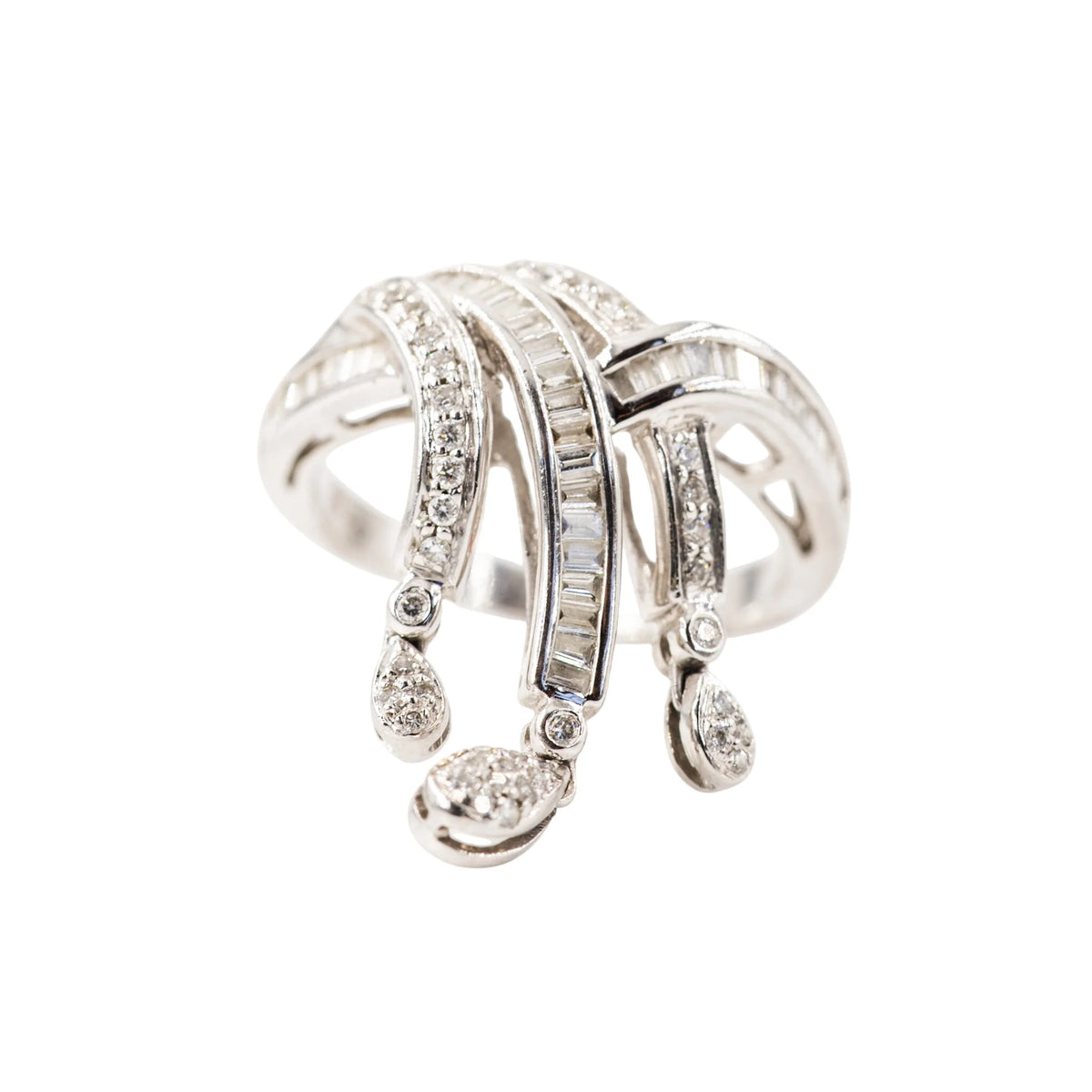 Bague Rubans en or blanc et diamants