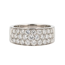 Bague Bandeau en or blanc et diamants