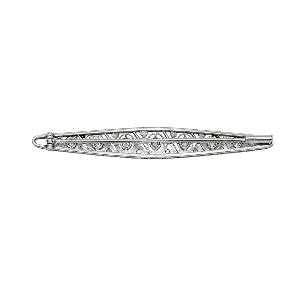 Broche Barrette en platine et diamants