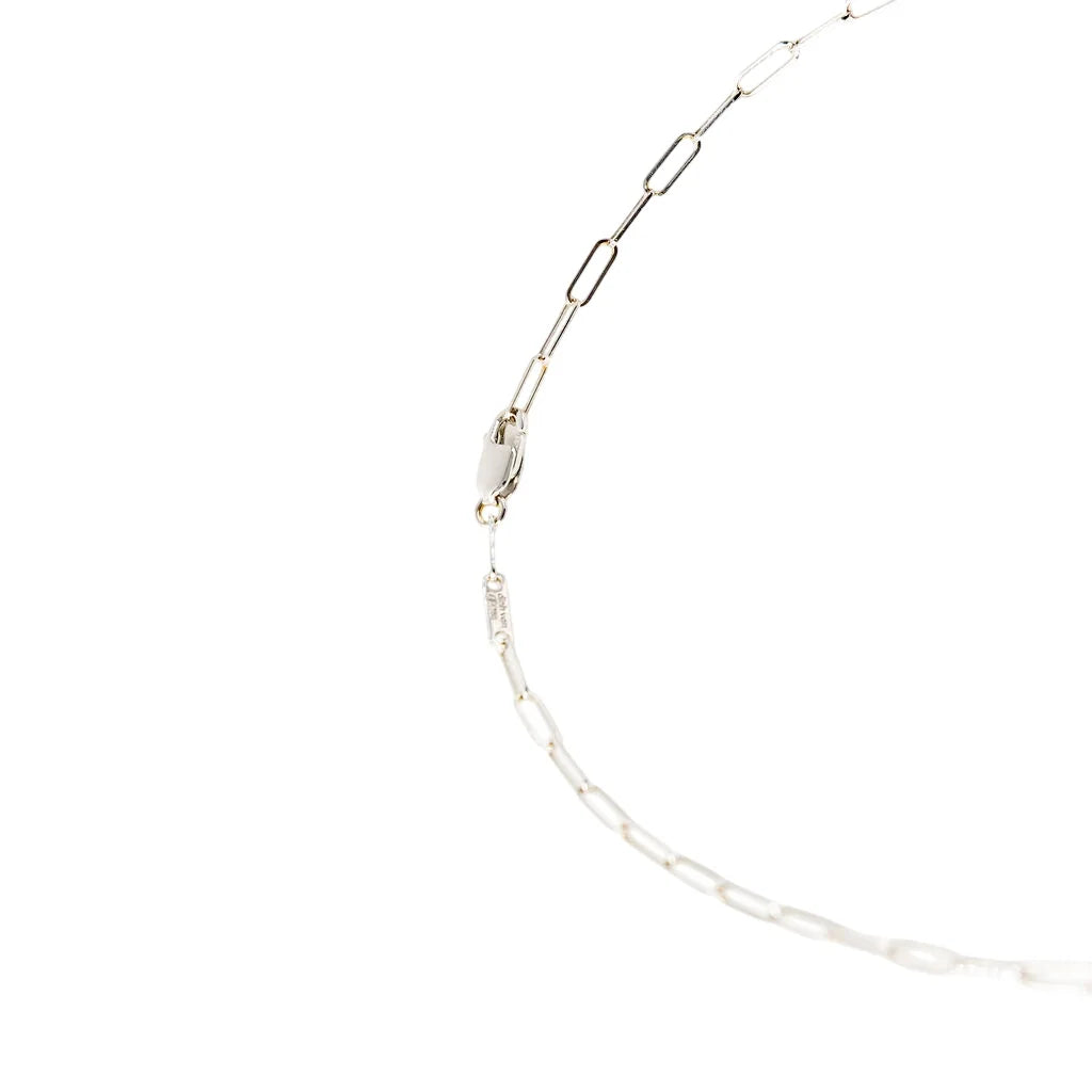 Collier Pendentif DINH VAN "Menottes Double Coeurs R9" en or blanc et diamants