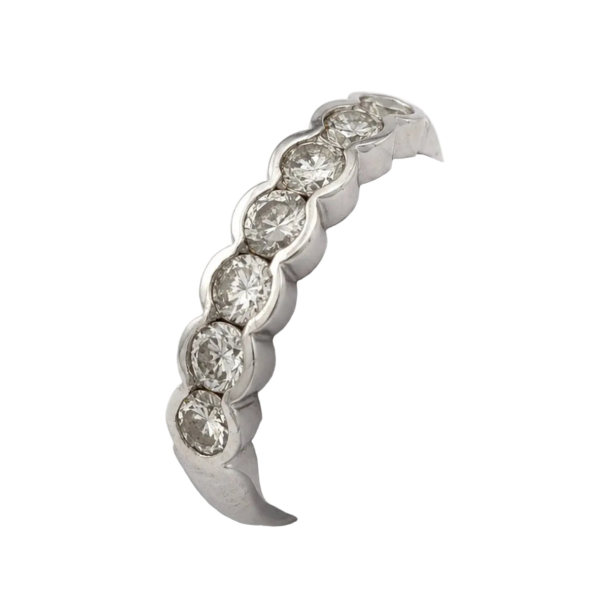 Bague Alliance en or blanc et diamants