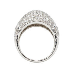 Bague Pavée en or blanc et diamants