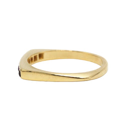 Bague Alliance en or jaune et rubis