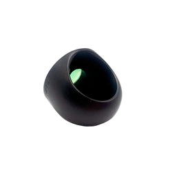 Bague Cocktail STOFFEL en or jaune, onyx et chrysoprase verte