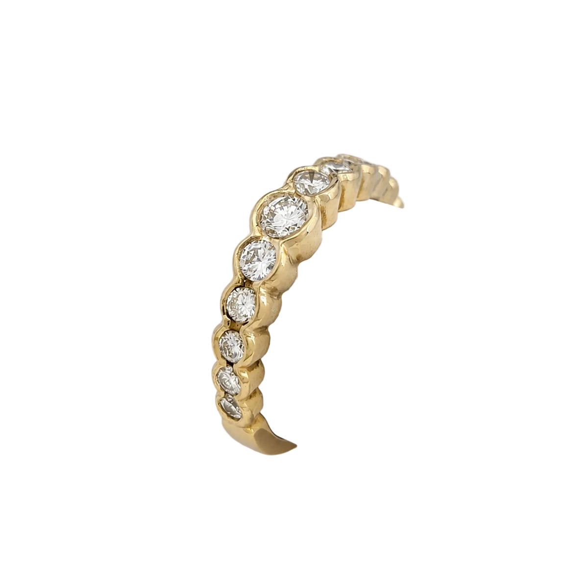 Bague Alliance en or jaune et diamants