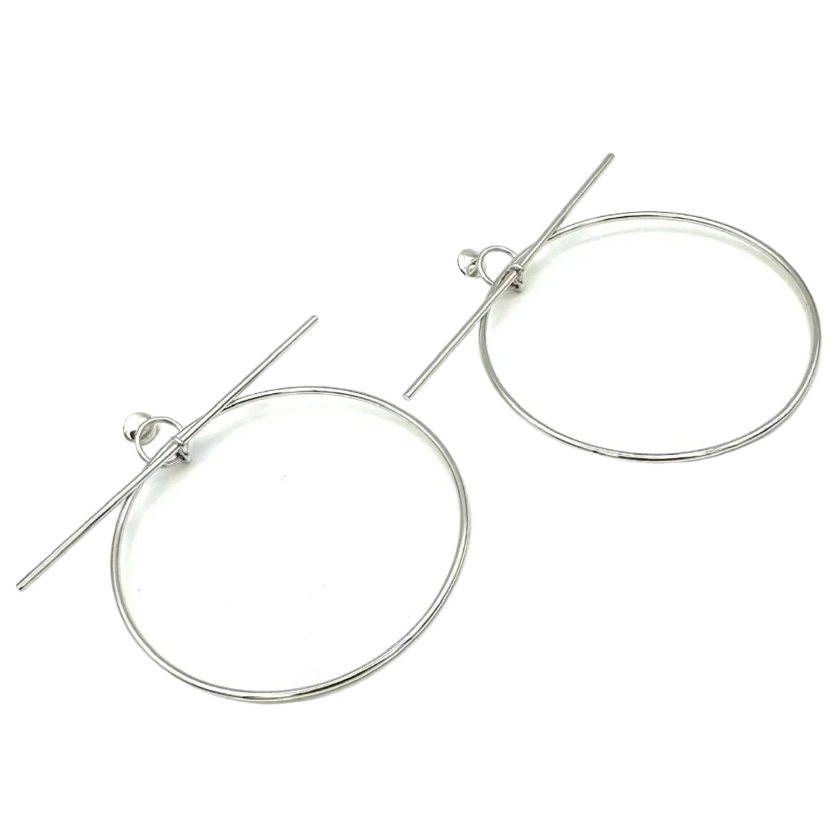 Boucles d'oreilles Créoles HERMÈS "Loop" GM en argent