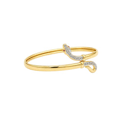 Bracelet Jonc en or jaune, rubis et diamants