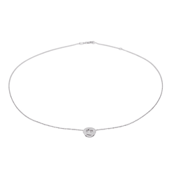 Garel Collier Solitaire Or blanc Diamant - Castafiore