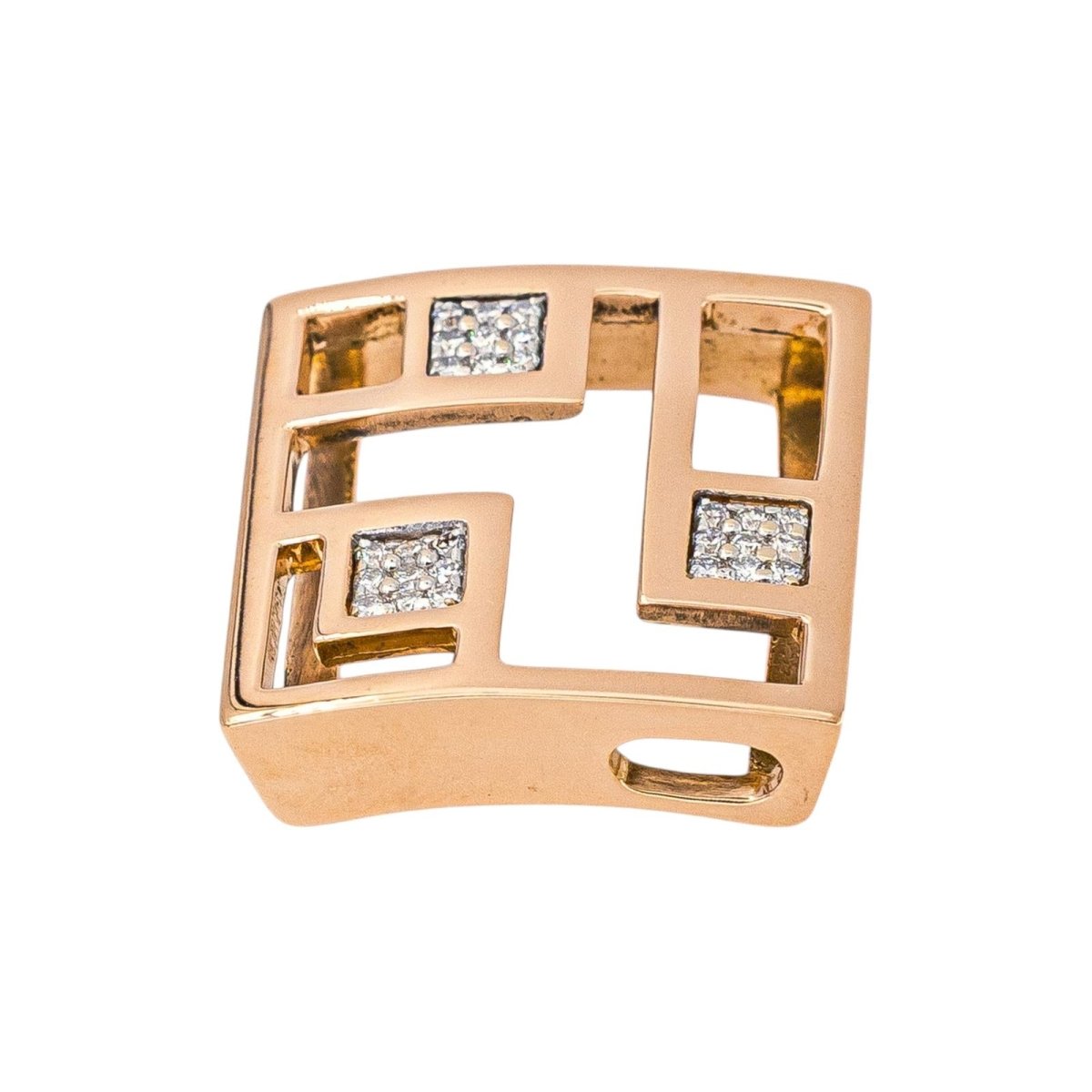 Garel Pendentif Or rose Diamant - Castafiore