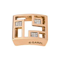 Garel Pendentif Or rose Diamant - Castafiore