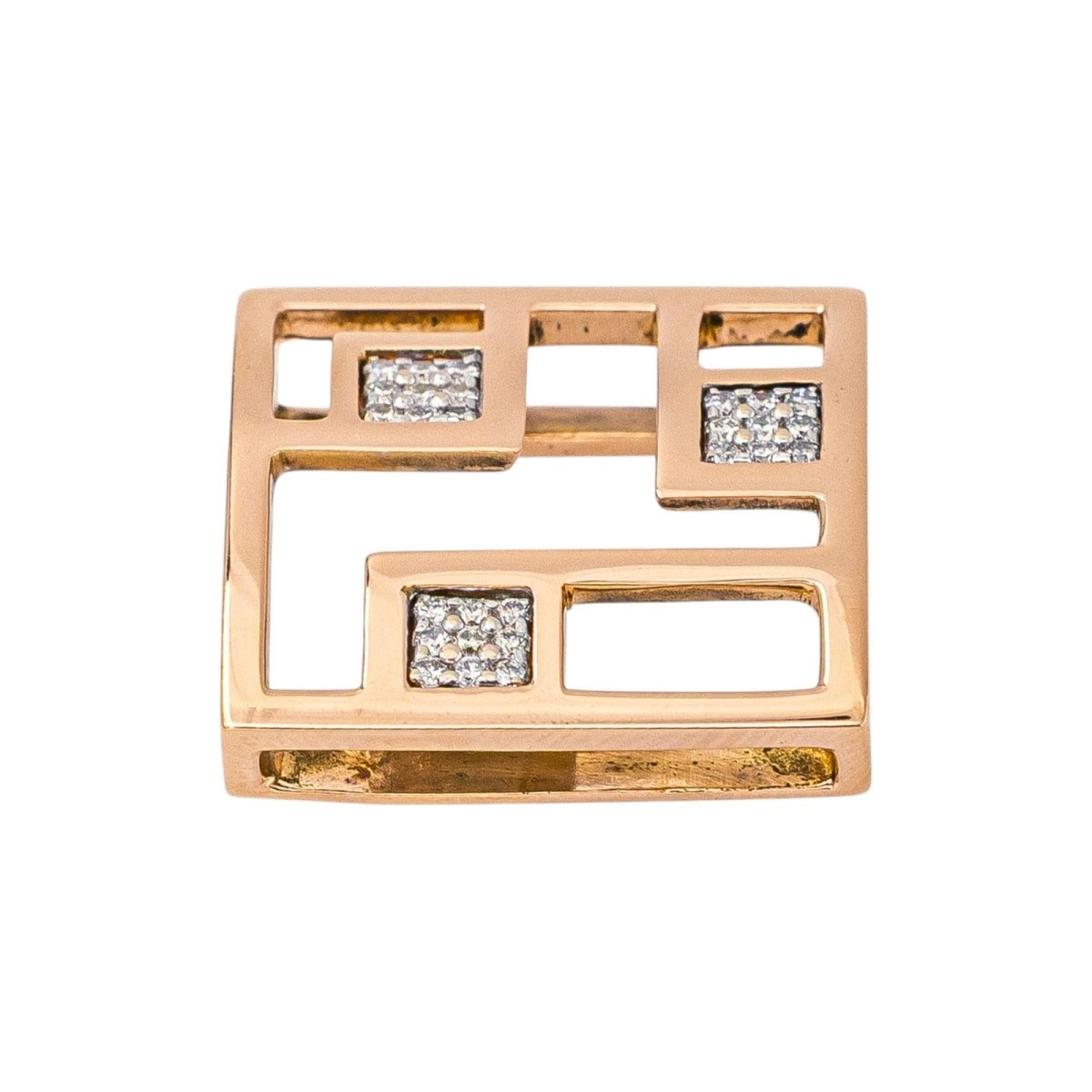 Garel Pendentif Or rose Diamant - Castafiore