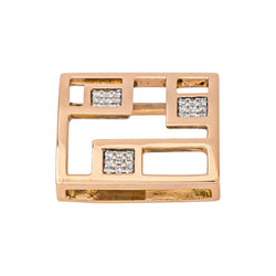 Garel Pendentif Or rose Diamant - Castafiore
