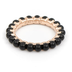 Ginette NY Bague Alliance Maria Or rose Onyx - Castafiore