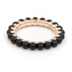 Ginette NY Bague Alliance Maria Or rose Onyx - Castafiore