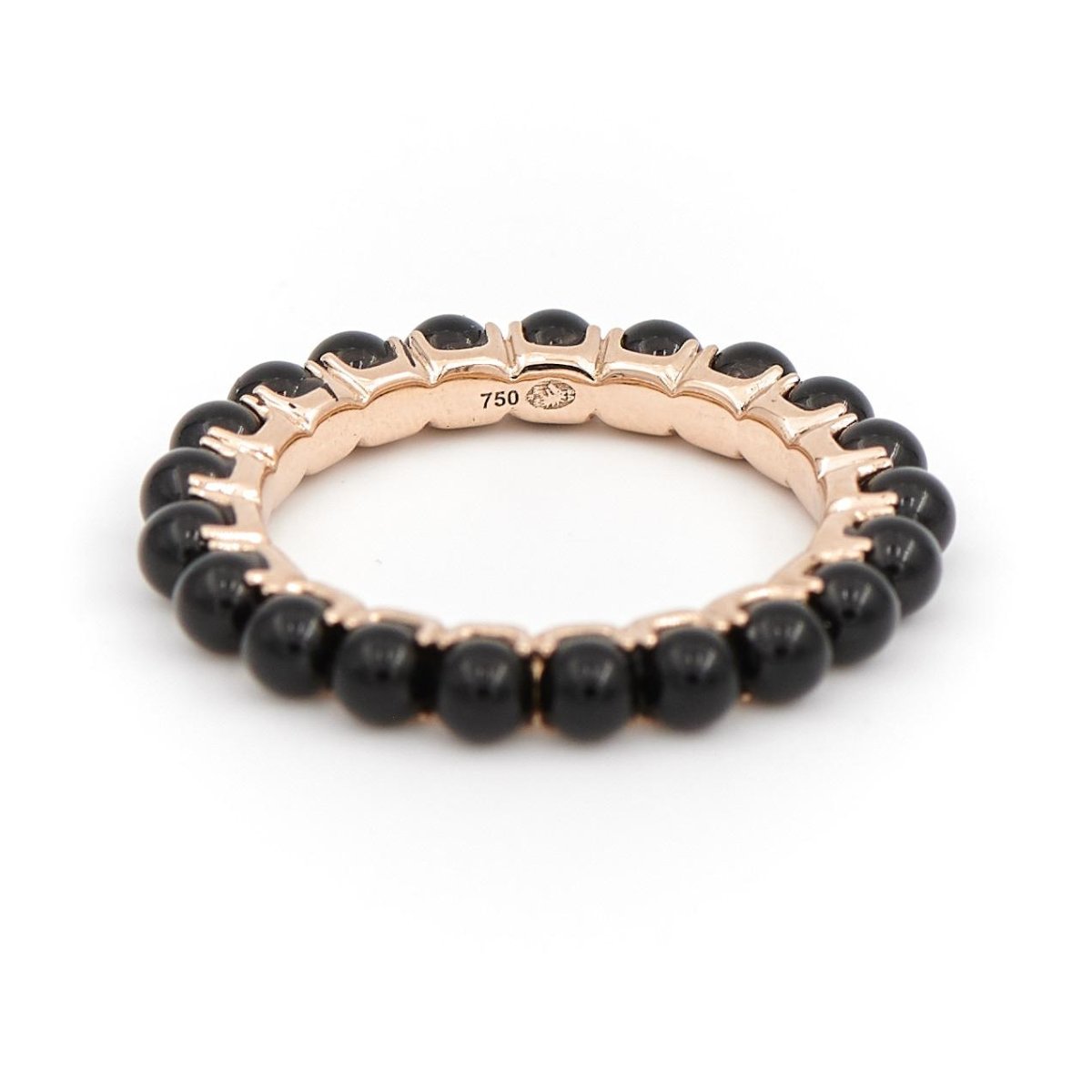 Ginette NY Bague Alliance Maria Or rose Onyx - Castafiore