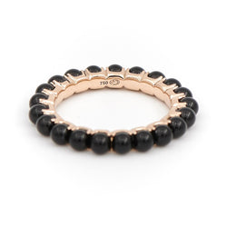 Ginette NY Bague Alliance Maria Or rose Onyx - Castafiore