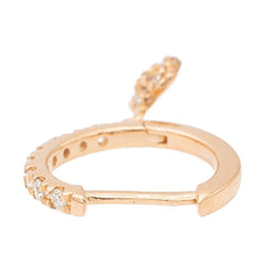Ginette NY Boucles d'oreilles Créole Be Mine Solo Or rose Diamant - Castafiore