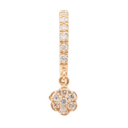 Ginette NY Boucles d'oreilles Créole Be Mine Solo Or rose Diamant - Castafiore
