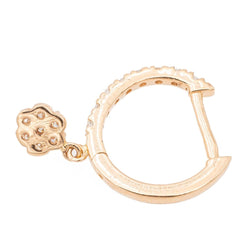 Ginette NY Boucles d'oreilles Créole Be Mine Solo Or rose Diamant - Castafiore