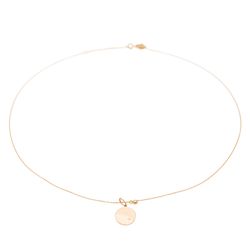 Ginette NY Collier Mini ever disc Or rose Diamant - Castafiore