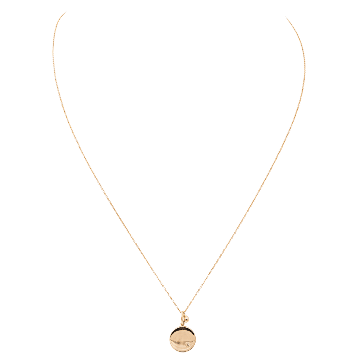 Ginette NY Collier Mini ever disc Or rose Diamant - Castafiore