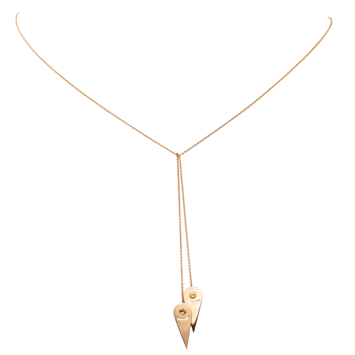 Ginette NY Collier Négligé Mrs Joe Mini Lariat Or rose - Castafiore