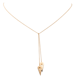 Ginette NY Collier Négligé Mrs Joe Mini Lariat Or rose - Castafiore