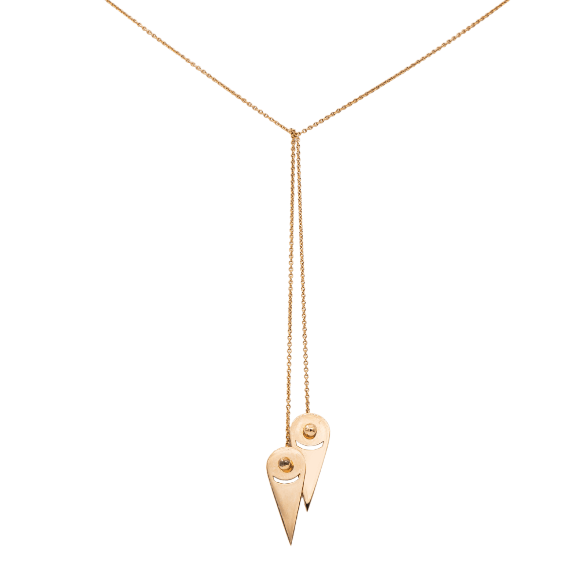 Ginette NY Collier Négligé Mrs Joe Mini Lariat Or rose - Castafiore