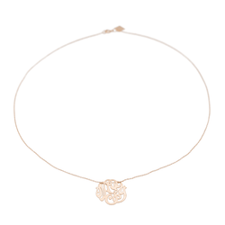 Ginette NY Collier Pendentif Baby Lace Monogram Or rose - Castafiore