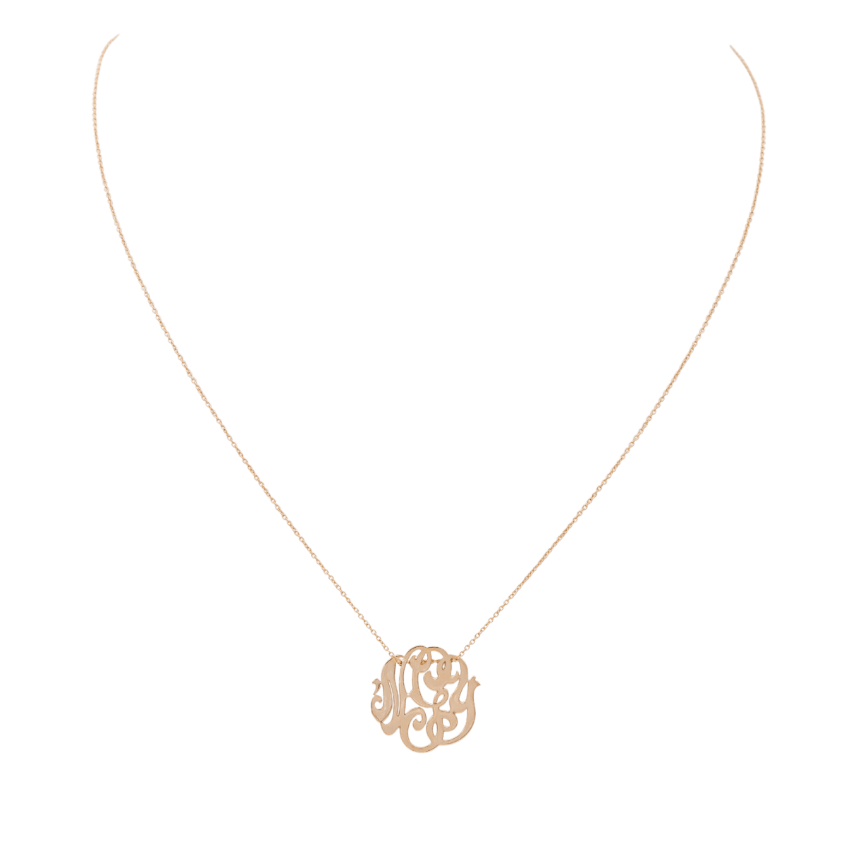 Ginette NY Collier Pendentif Baby Lace Monogram Or rose - Castafiore
