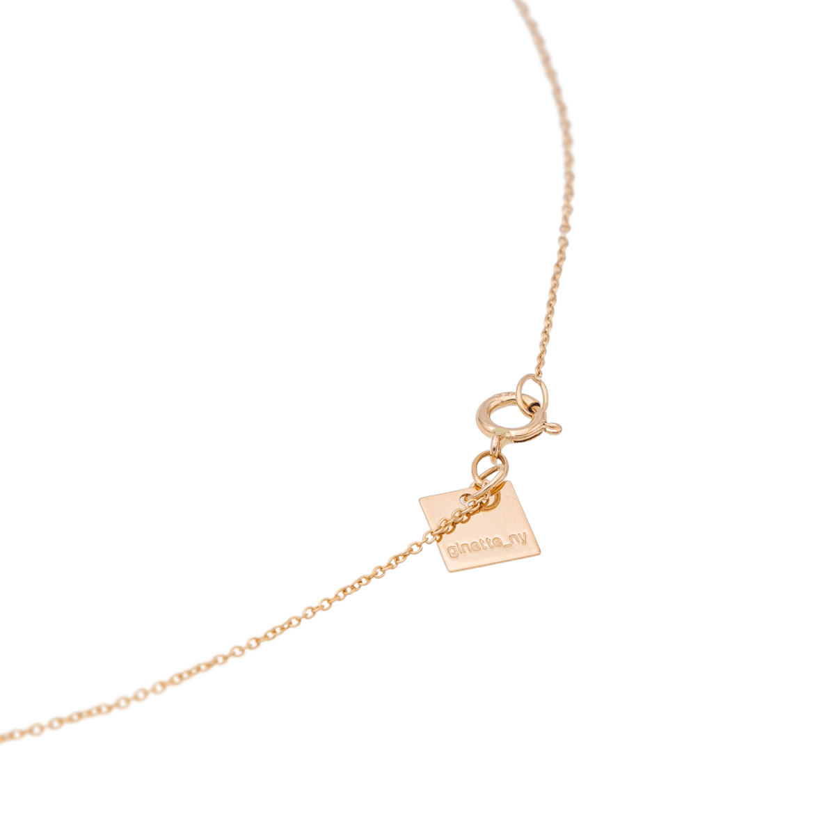 Ginette NY Collier Pendentif Baby Lace Monogram Or rose - Castafiore