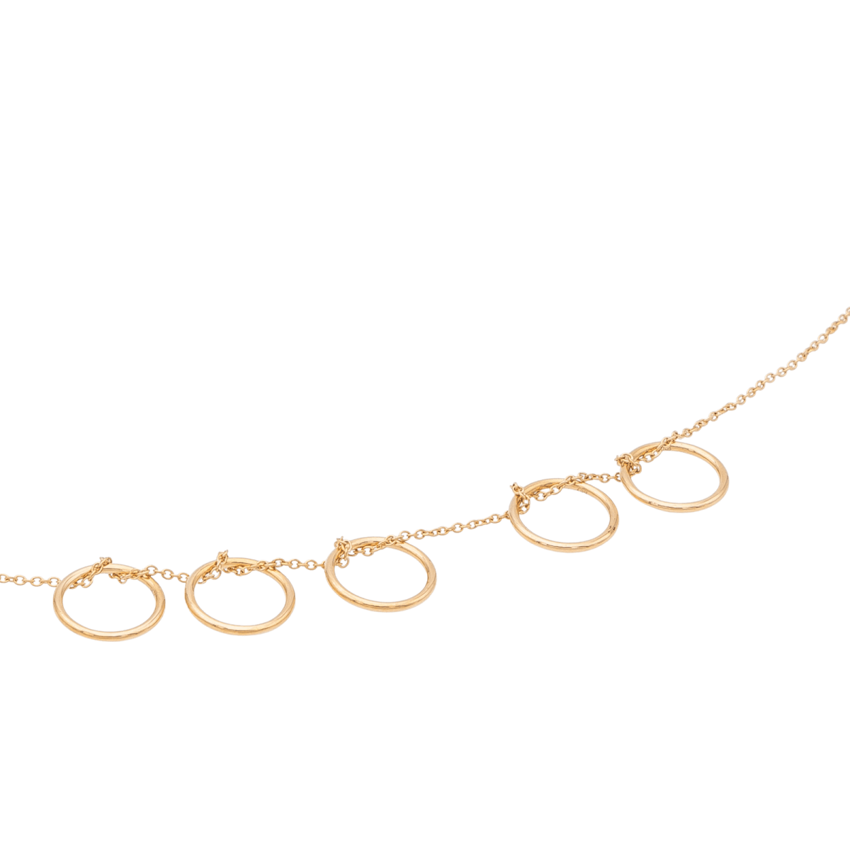 Ginette NY Collier Tiny Five Circles On Chain Or rose - Castafiore