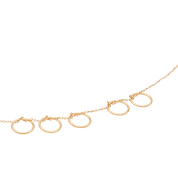 Ginette NY Collier Tiny Five Circles On Chain Or rose - Castafiore