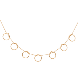 Ginette NY Collier Tiny Five Circles On Chain Or rose - Castafiore