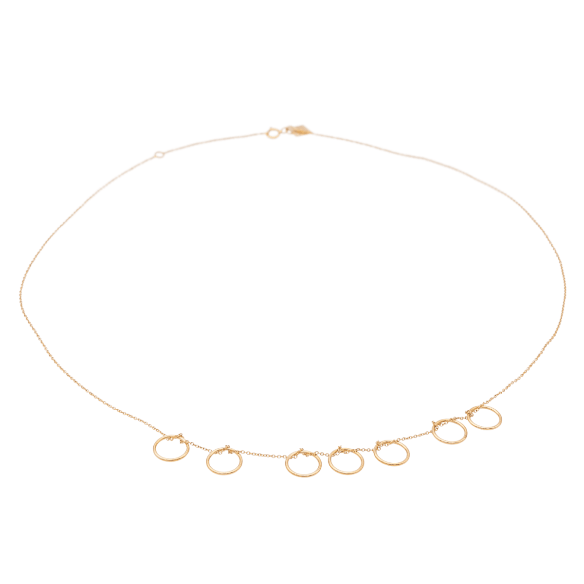 Ginette NY Collier Tiny Five Circles On Chain Or rose - Castafiore