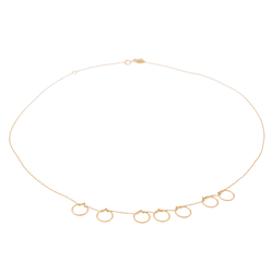 Ginette NY Collier Tiny Five Circles On Chain Or rose - Castafiore