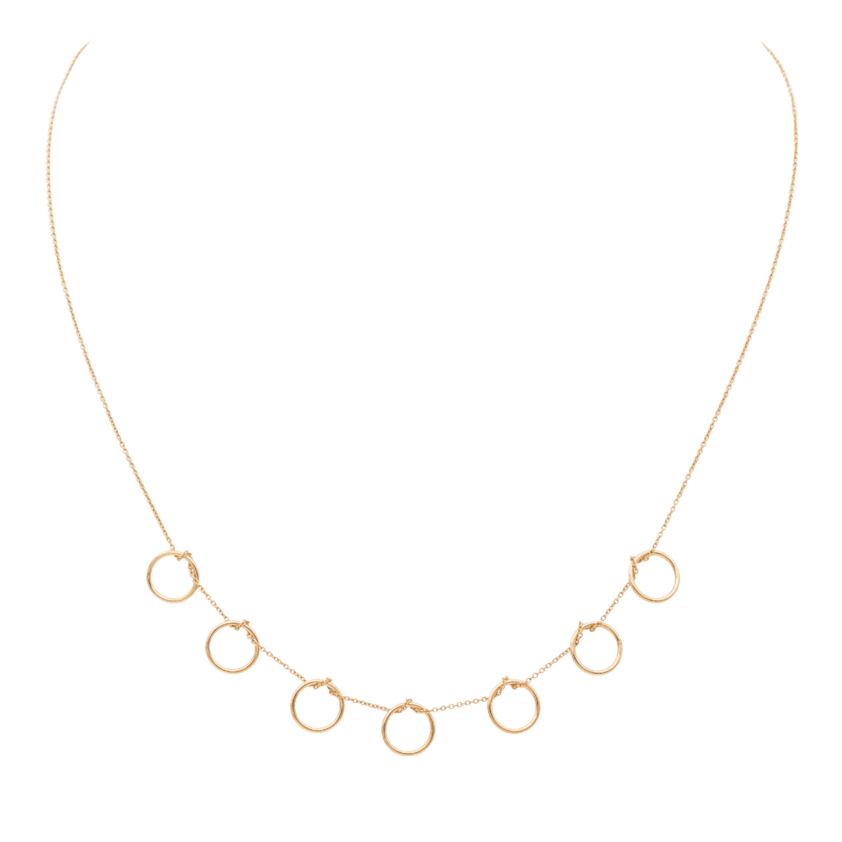 Ginette NY Collier Tiny Seven Circles Or rose - Castafiore