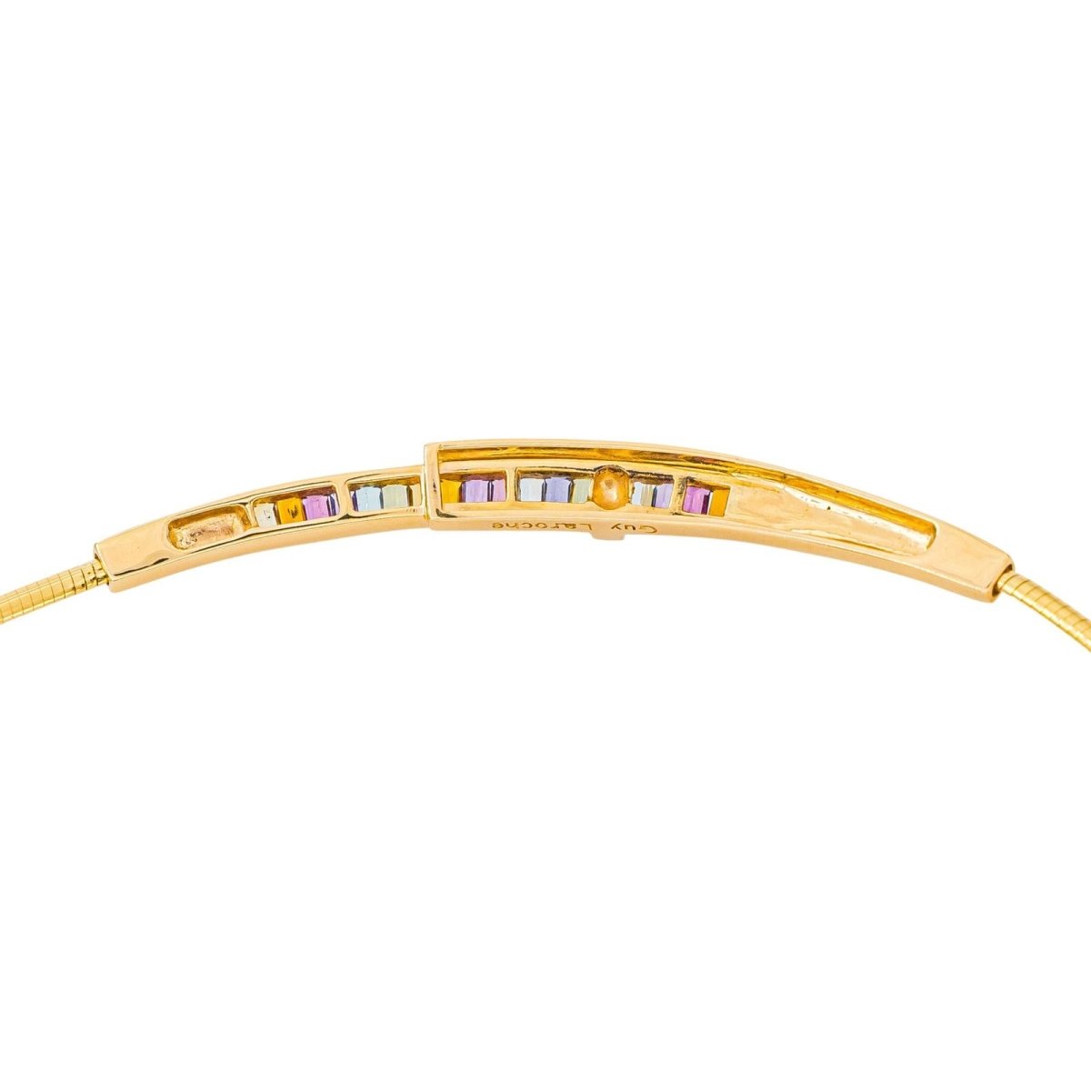 Guy Laroche Collier Maille oméga Or jaune Citrine - Castafiore