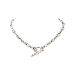 Hermès Collier Pierre Lefèvre Chaîne d'ancre Argent - Castafiore