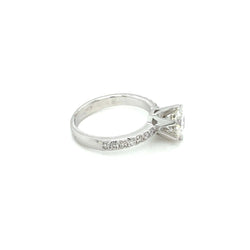 HRD Antwerp Certified 1 Carat Diamond Gold Engagement Ring (bague de fiançailles en or) - Castafiore