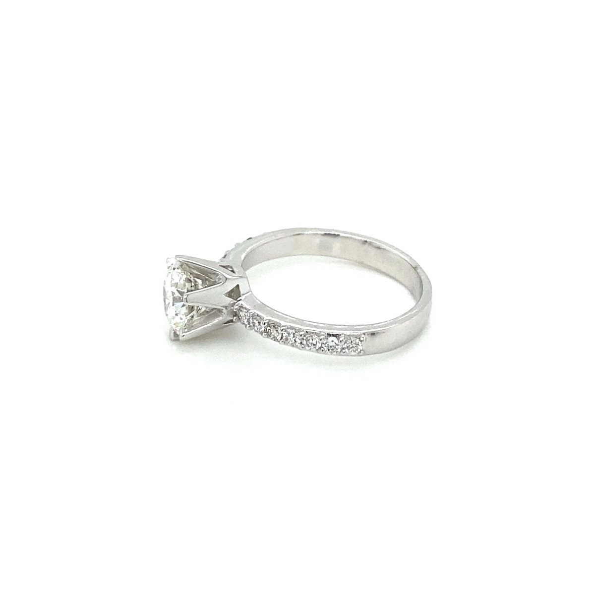 HRD Antwerp Certified 1 Carat Diamond Gold Engagement Ring (bague de fiançailles en or) - Castafiore